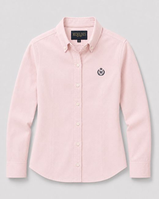 Girls' Oxford Essential Shirt in blush pink